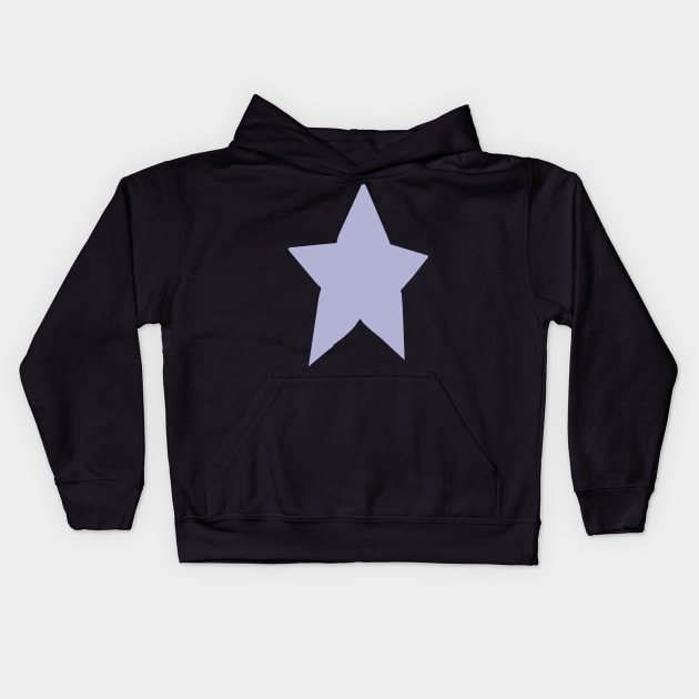 Periwinkle Very Peri Blue Tone Star Kids Hoodie by ellenhenryart